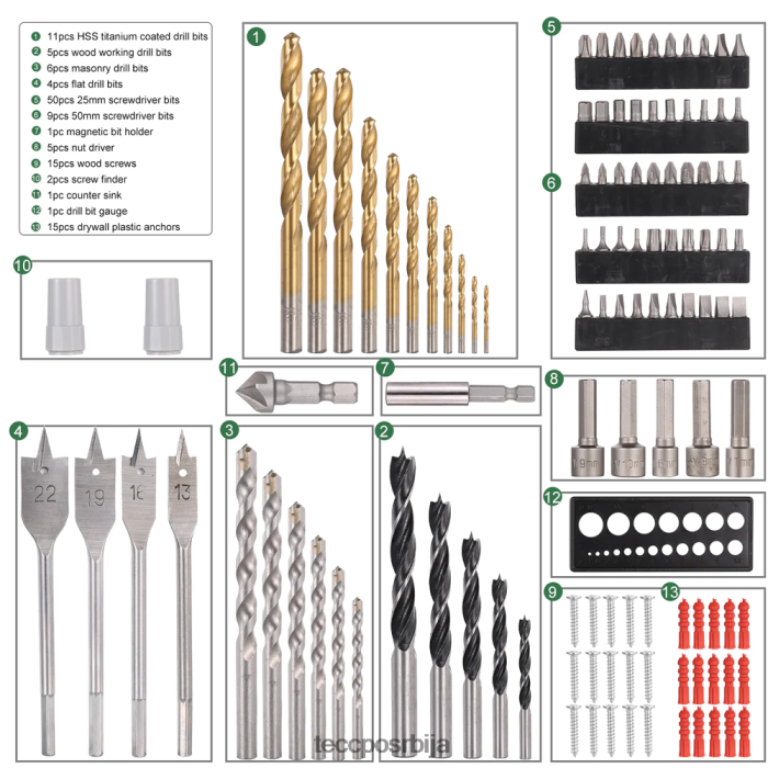 Прибор TECCPO сет бургија X0JL865