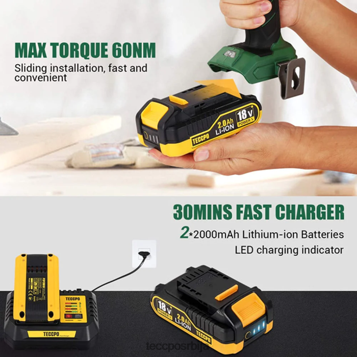 бушилице и возачи TECCPO 60нм акумулаторска бушилица без четкица X0JL868