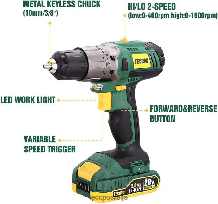 бушилице и возачи TECCPO сет акумулаторских бушилица X0JL8610