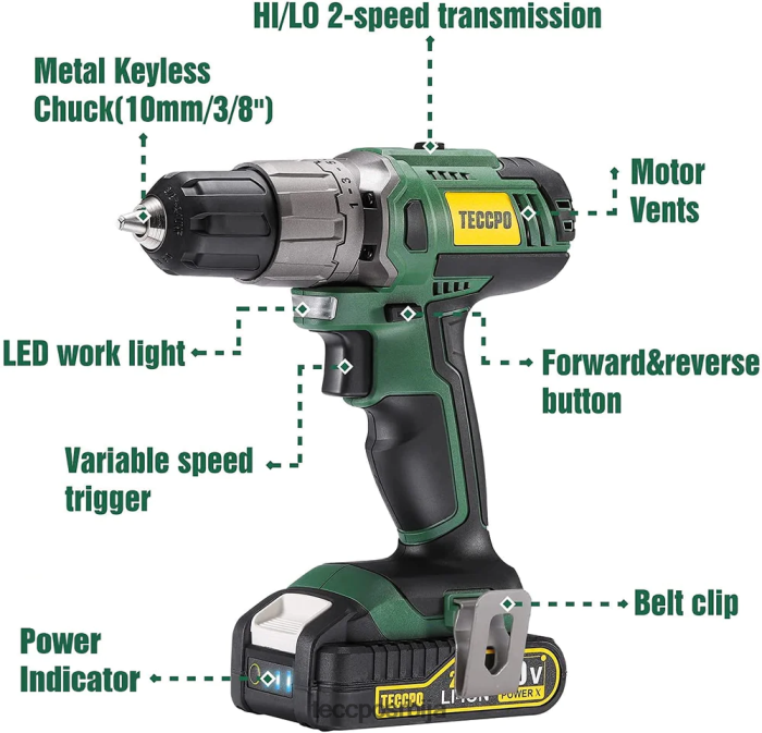 бушилице и возачи TECCPO бежични Бушилица X0JL8612