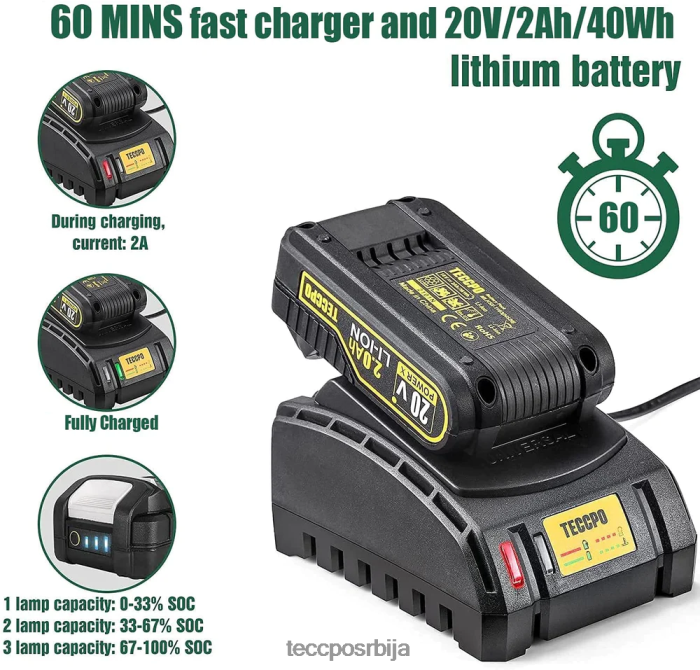 бушилице и возачи TECCPO бежични Бушилица X0JL8612