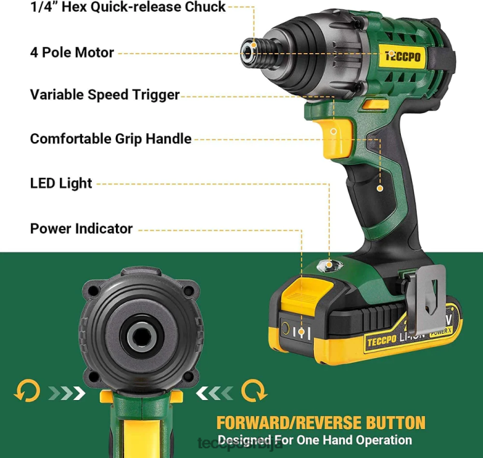бушилице и возачи TECCPO акумулаторски ударни кључ X0JL8615