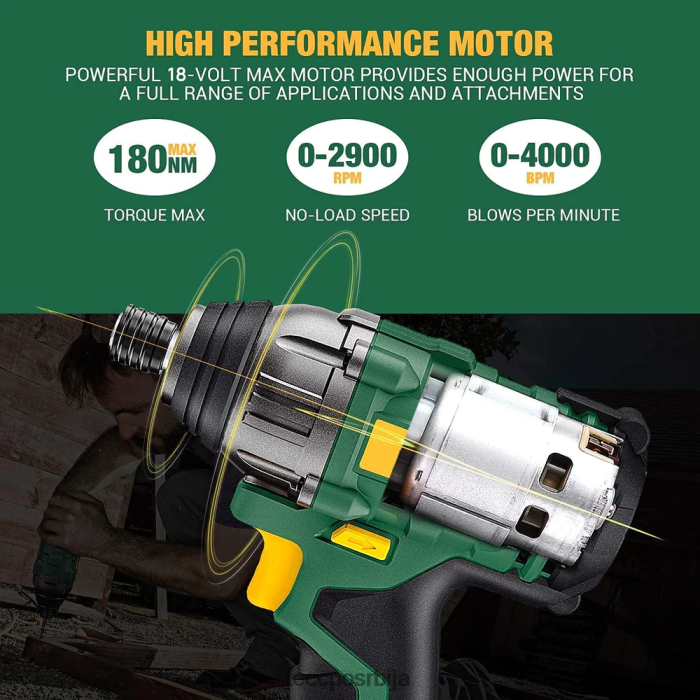 бушилице и возачи TECCPO акумулаторски ударни кључ X0JL8615
