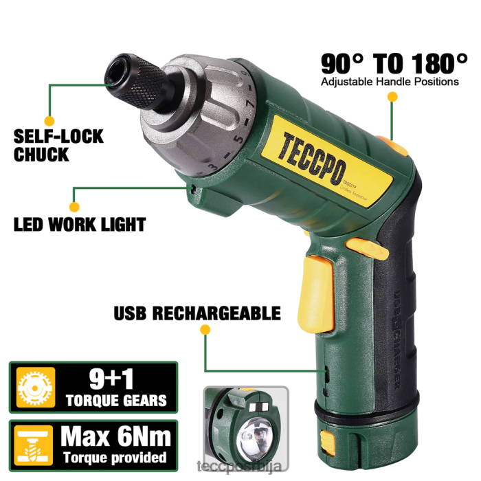 бушилице и возачи TECCPO електрични одвијач X0JL861