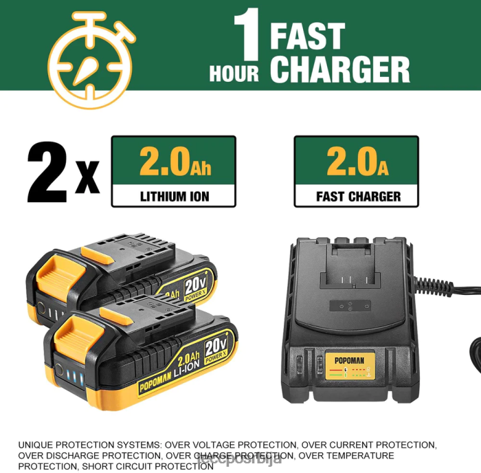 бушилице и возачи TECCPO попоман дрилл цомбо кит X0JL867