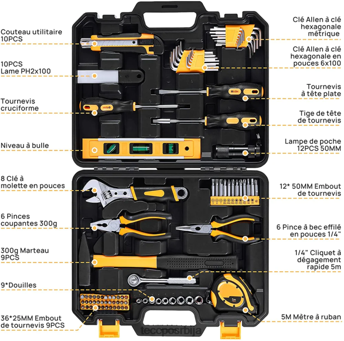 друге збирке TECCPO комплет алата за домаћинство 102 ком X0JL8662