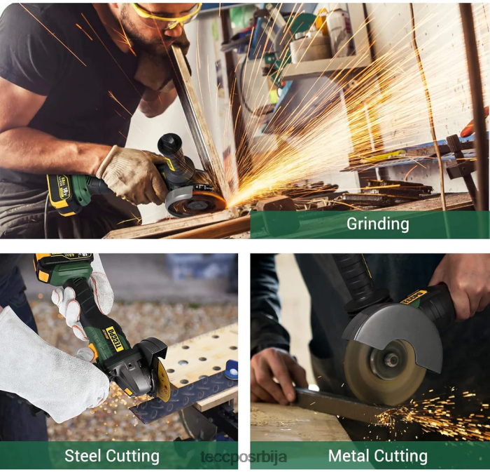 друге збирке TECCPO акумулаторска угаона брусилица без четкица 20в мак X0JL8652