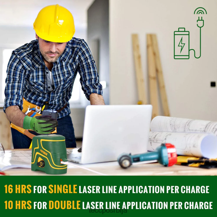 друге збирке TECCPO попоман ласерски ниво пуњиви X0JL8634