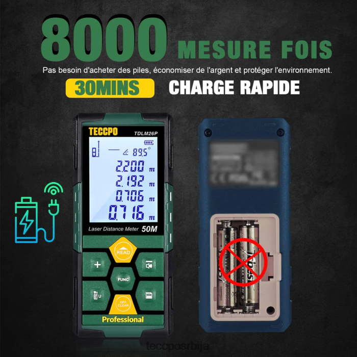 друге збирке TECCPO ласерски даљиномер X0JL8635