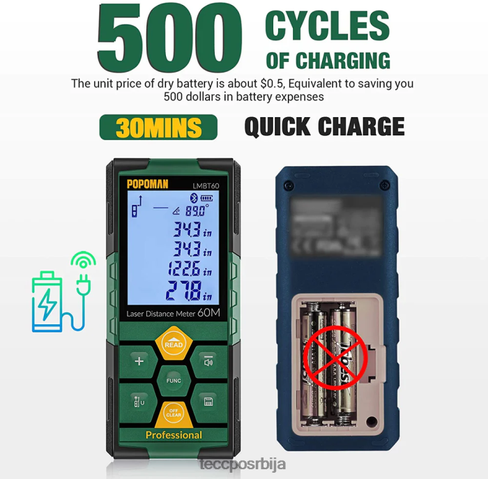 друге збирке TECCPO попоман ласерска мера удаљености X0JL8636