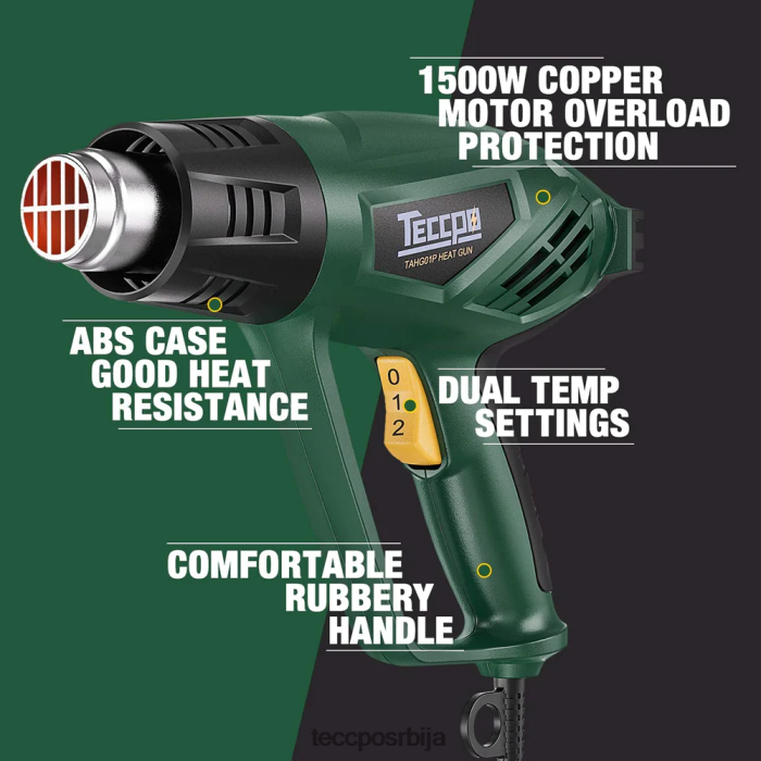 друге збирке TECCPO пиштољ за врући ваздух X0JL8651