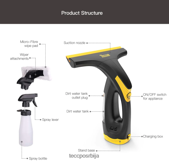 друге збирке TECCPO прозорски усисивач X0JL8665