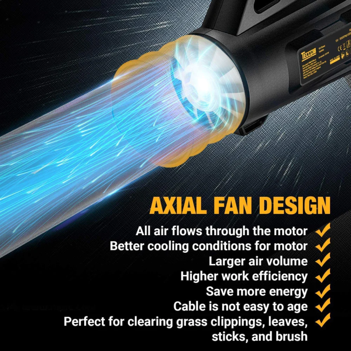 нега баште TECCPO акумулаторска дуваљка за лишће 20в X0JL8655