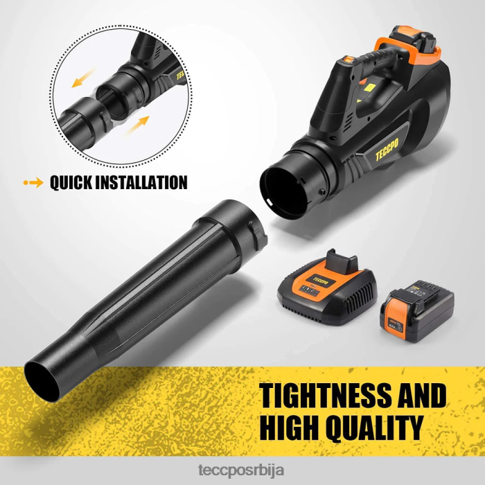 нега баште TECCPO 40В бежични вентилатор за лишће без четкица X0JL8658