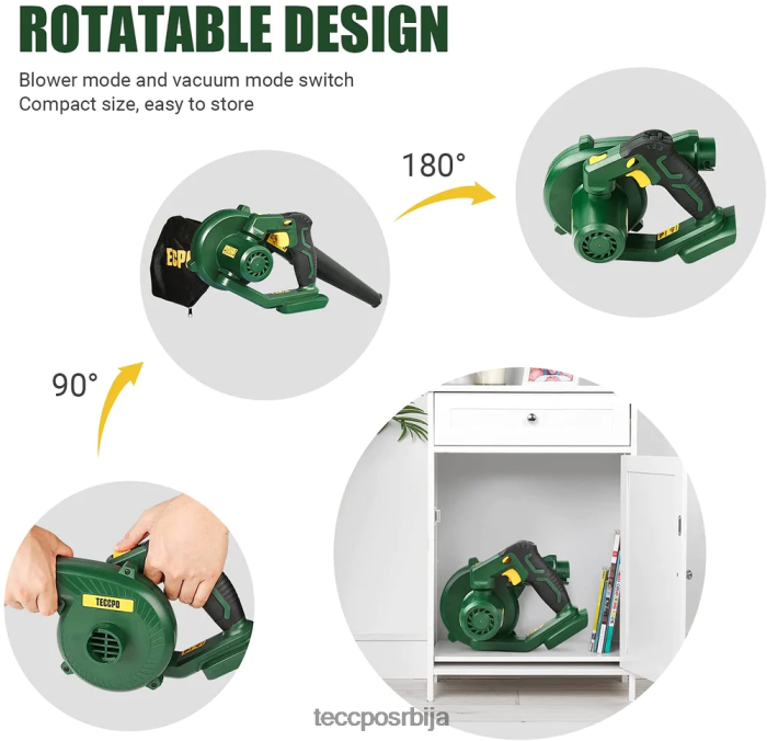 нега баште TECCPO акумулаторска дуваљка / чистач X0JL8656