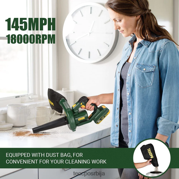 нега баште TECCPO акумулаторска дуваљка / чистач X0JL8656