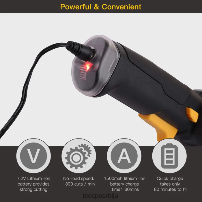 нега баште TECCPO акумулаторске маказе за траву X0JL8657