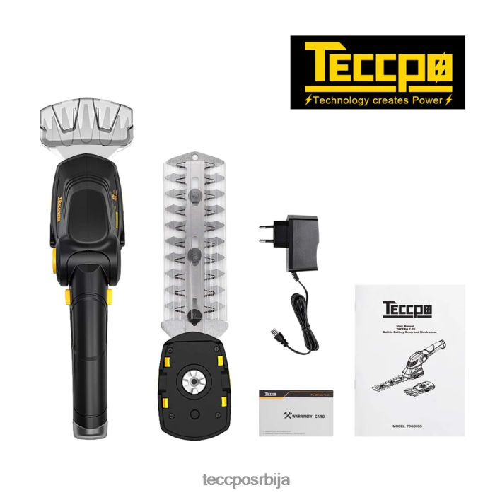 нега баште TECCPO акумулаторске маказе за траву X0JL8657