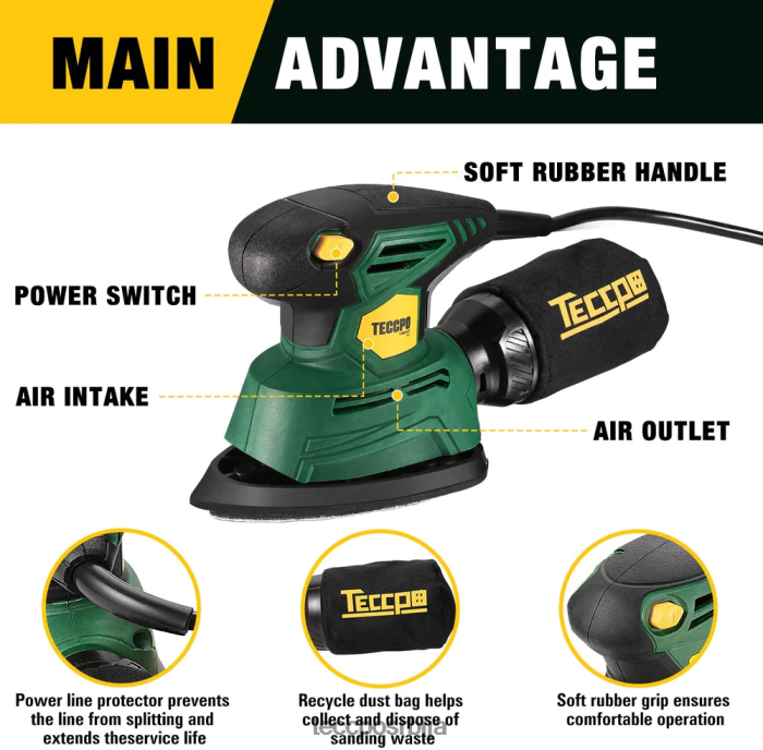 обрада дрвета TECCPO детаљна брусилица 1/4