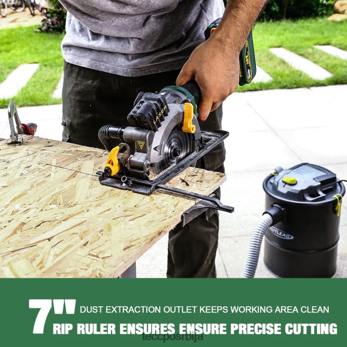 обрада дрвета TECCPO акумулаторска кружна тестера 20в 4-1/2