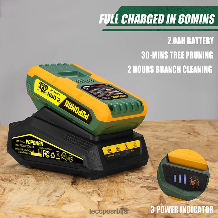 обрада дрвета TECCPO 20в акумулаторска клипна тестера X0JL8622