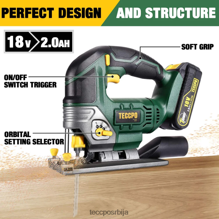 обрада дрвета TECCPO акумулаторска убодна тестера X0JL8625