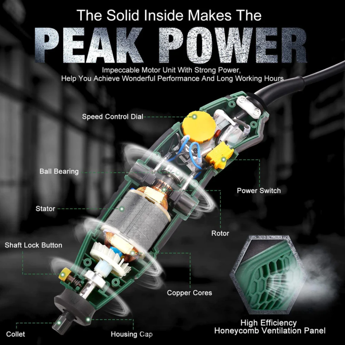 ротациони алати TECCPO ротациони сет алата 1,5 амп X0JL8643