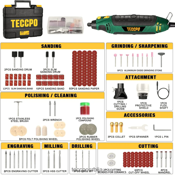 ротациони алати TECCPO унапређени ротациони алат 1.8 амп X0JL8641